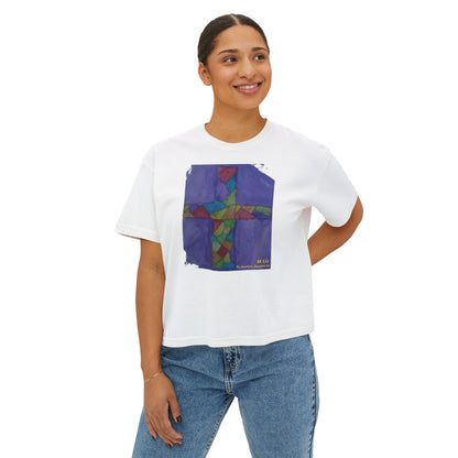 Camiseta para Mamá — Arte de Ignacio | Cruz Vitral | Fe, Aventura, Imaginación | M.I.U