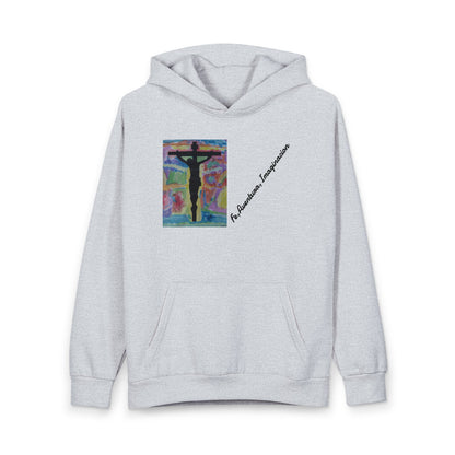 Hoodie M.I.U Jesús Centro — Arte Original de Matías | Ropa Cristiana Fe Aventura Imaginación