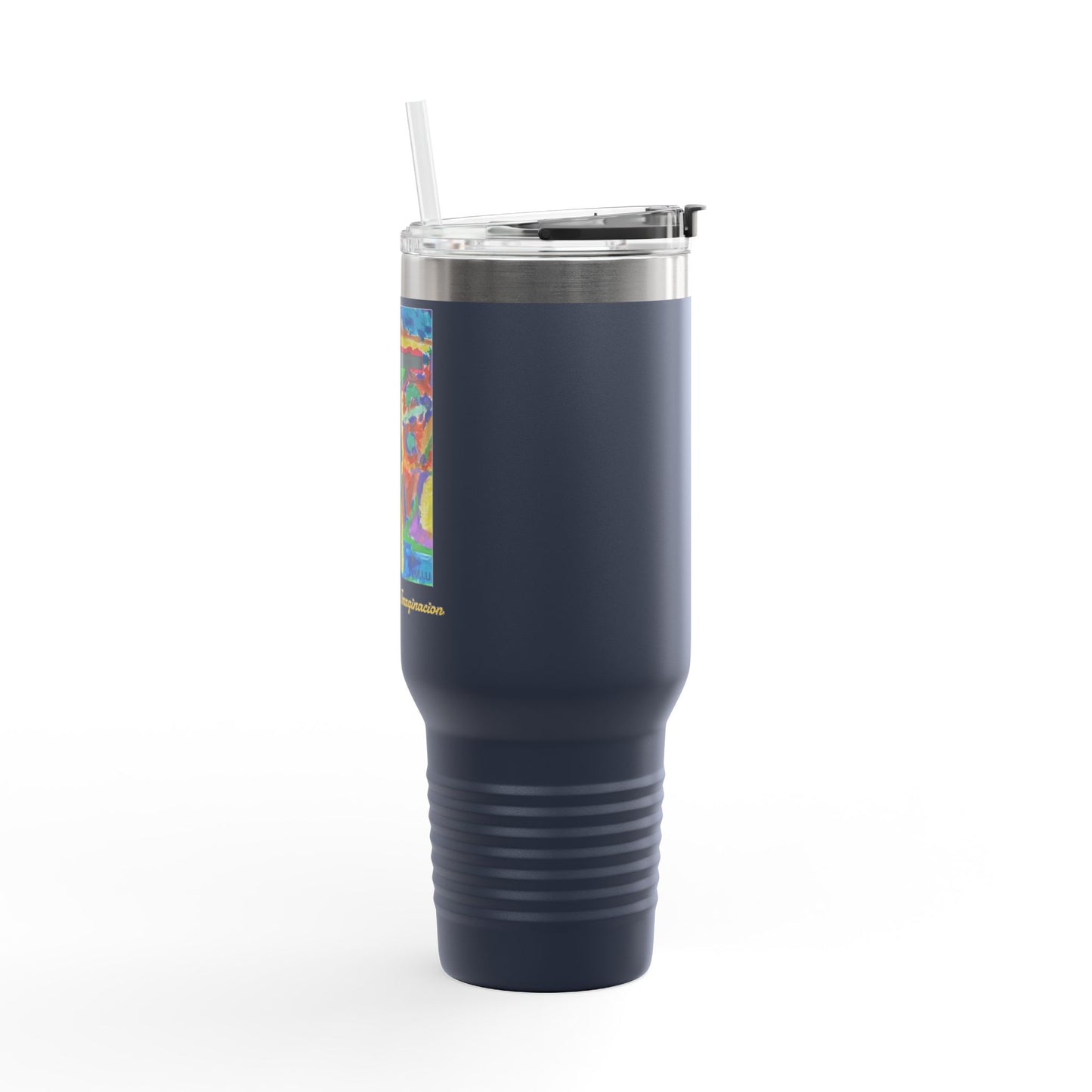 M.I.U Faith Travel Mug 40oz — Crucifix Watercolor Art by Matías