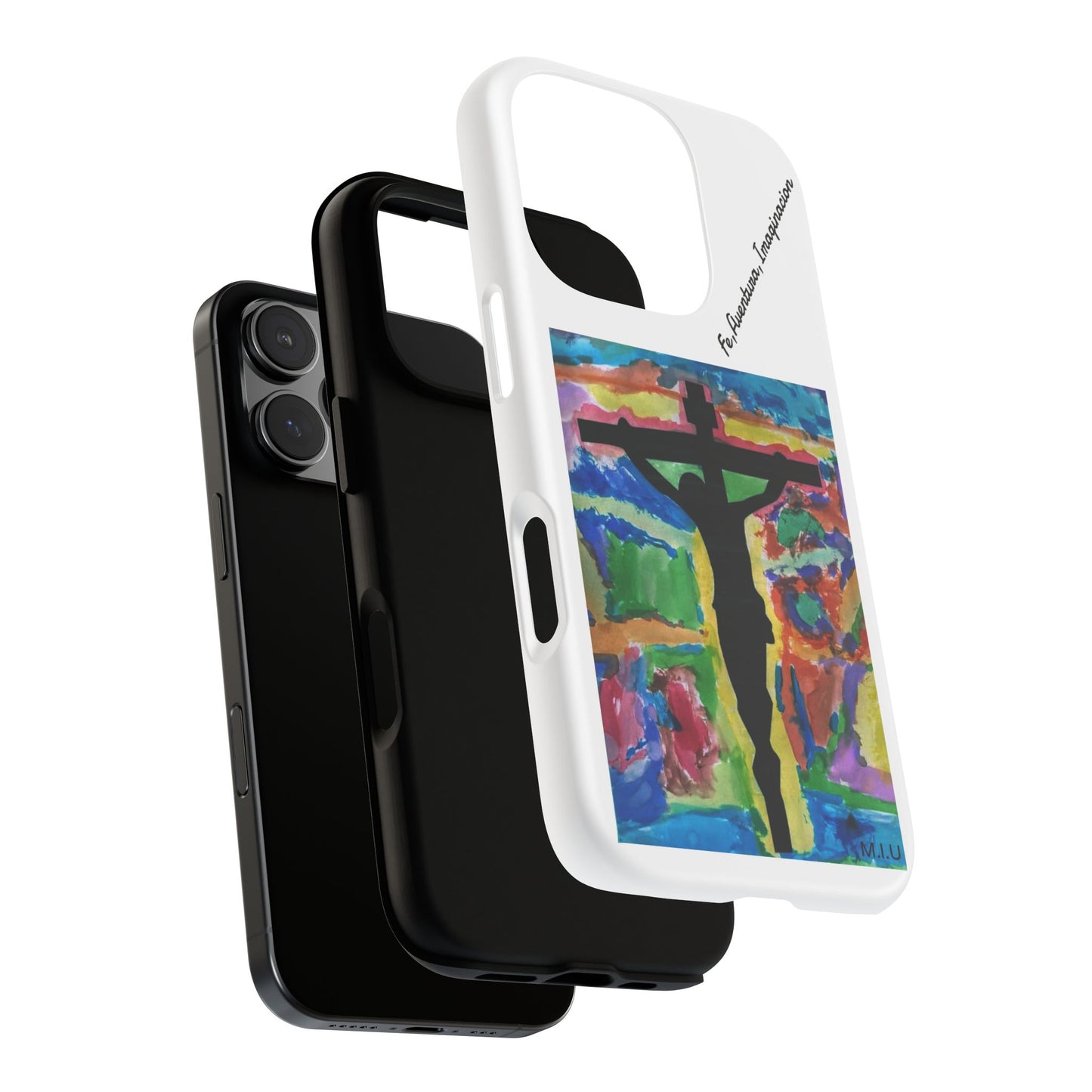 M.I.U Faith Phone Case — Crucifix Watercolor Art by Matías