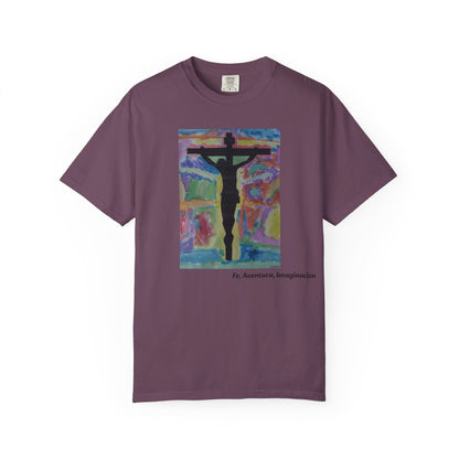 M.I.U Faith Tee — Arte de Matias | Crucifix Watercolor | Fe, Aventura, Imaginación
