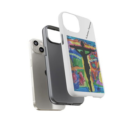 M.I.U Faith Tough Case iPhone 14 — Crucifix Watercolor Art by Matías