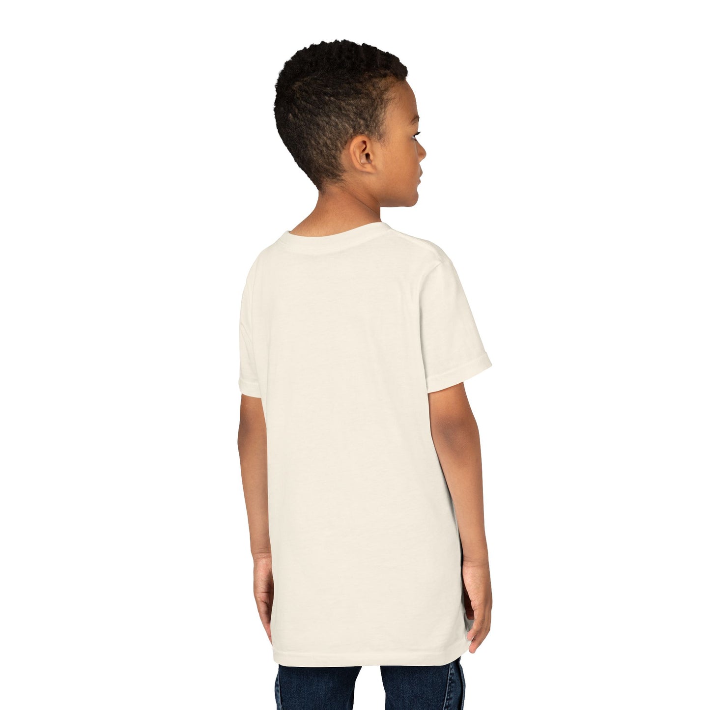 Camiseta Unisex Niños M.I.U — Logo Libro & Universo | Fe, Aventura, Imaginación