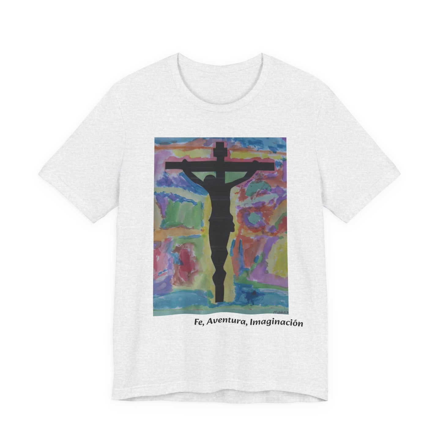 Camiseta para Papá — Arte de Matias | Crucifix Watercolor | M.I.U