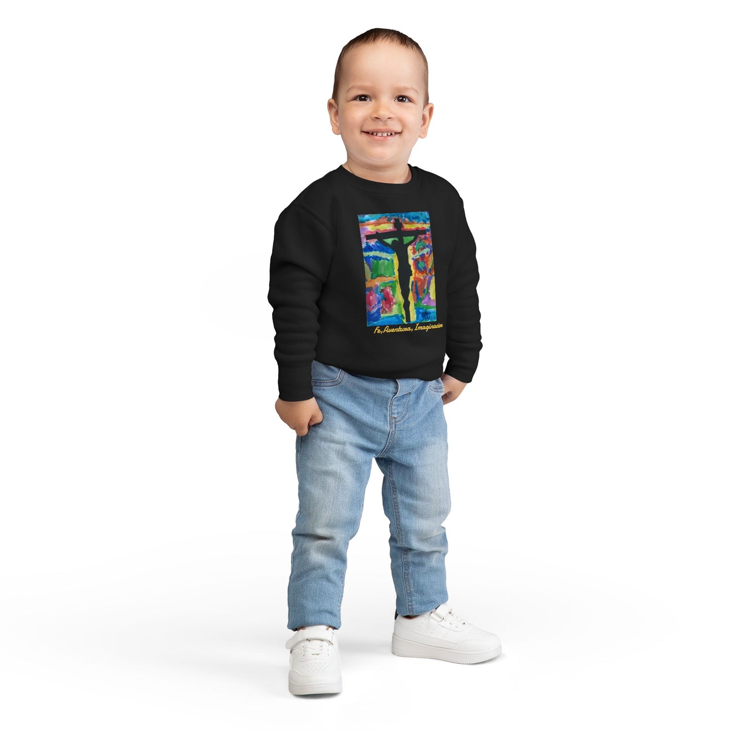 M.I.U Kids Sweatshirt — Cruz y Colores Faith Art by Matías