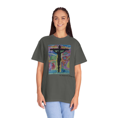 M.I.U Faith Tee — Arte de Matias | Crucifix Watercolor | Fe, Aventura, Imaginación