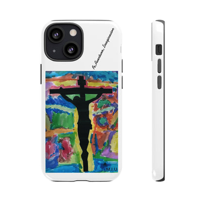 M.I.U Faith Tough Case iPhone 13 — Crucifix Watercolor Art by Matías