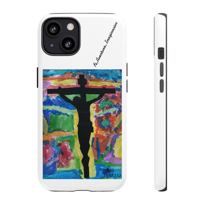 M.I.U Faith Tough Case iPhone 13 — Crucifix Watercolor Art by Matías