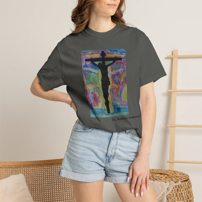 M.I.U Faith Tee — Arte de Matias | Crucifix Watercolor | Fe, Aventura, Imaginación