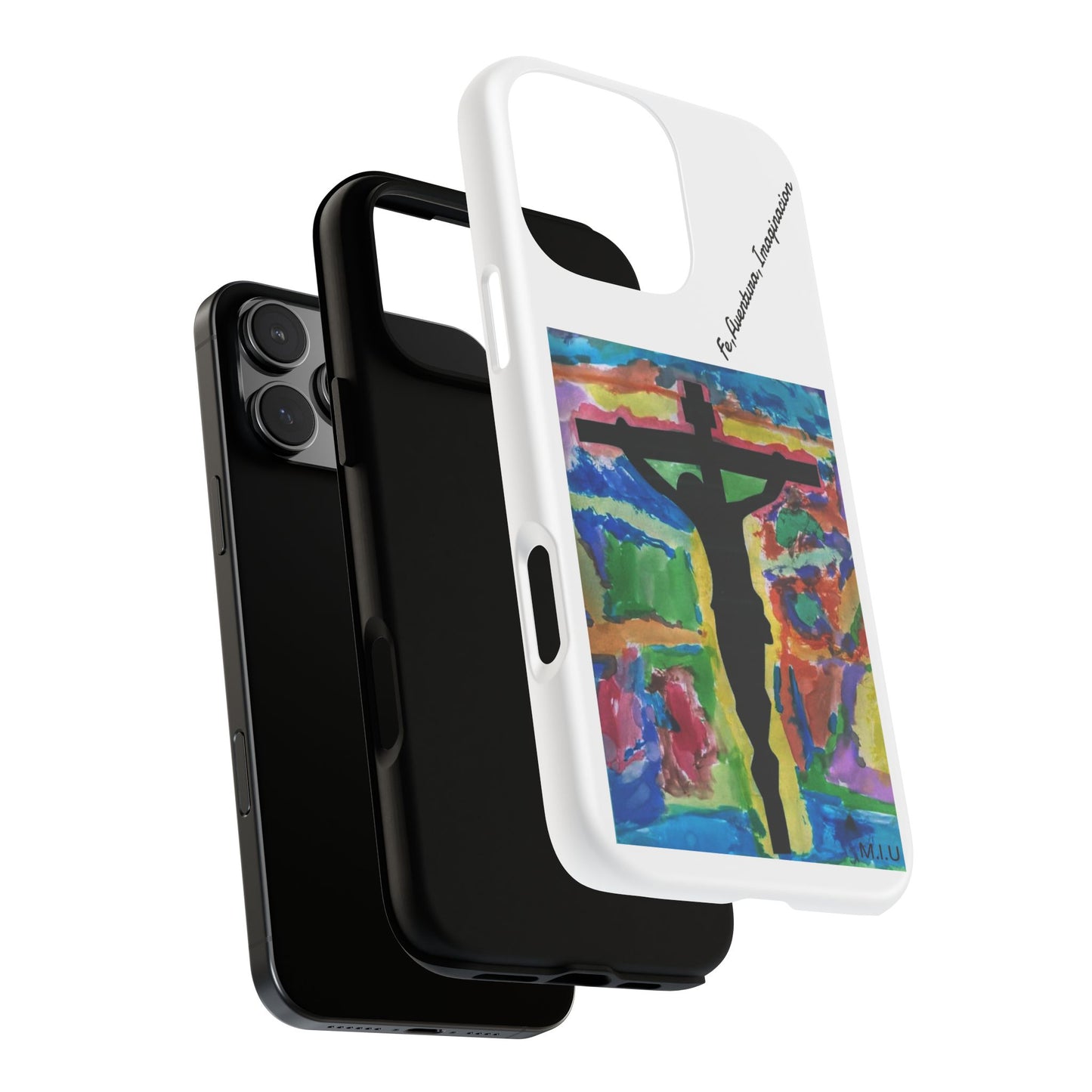 M.I.U Faith Phone Case — Crucifix Watercolor Art by Matías