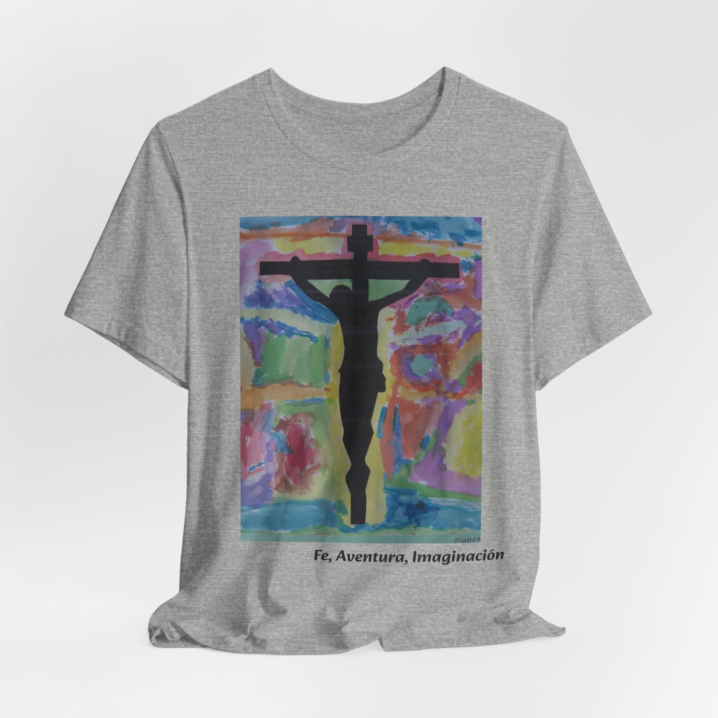 Camiseta para Papá — Arte de Matias | Crucifix Watercolor | M.I.U