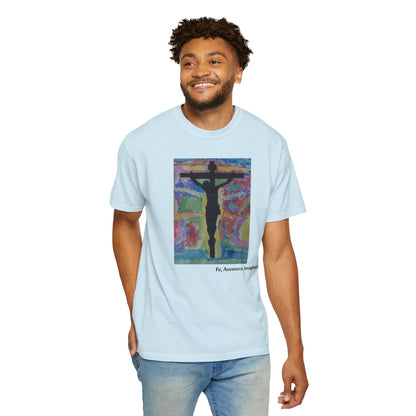 M.I.U Faith Tee — Arte de Matias | Crucifix Watercolor | Fe, Aventura, Imaginación