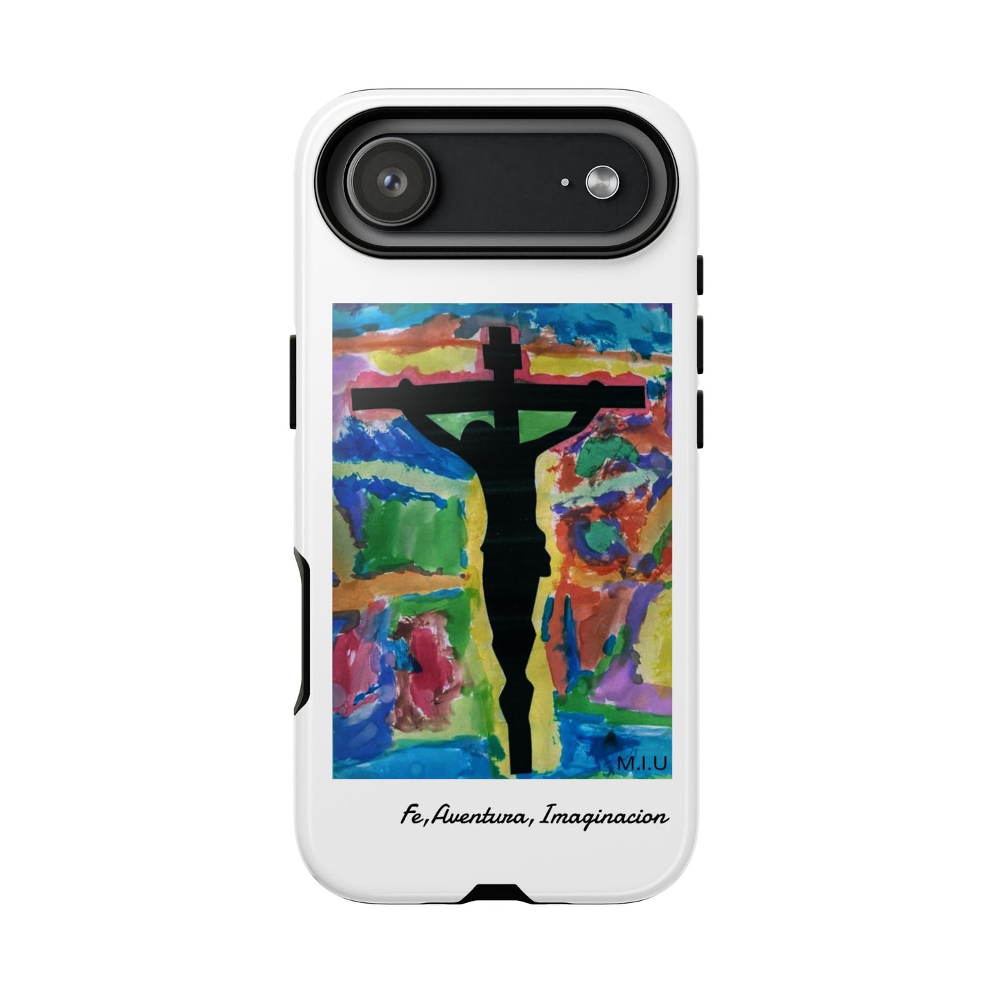 M.I.U Faith Case iPhone 17 Air — Crucifix Watercolor Art by Matías