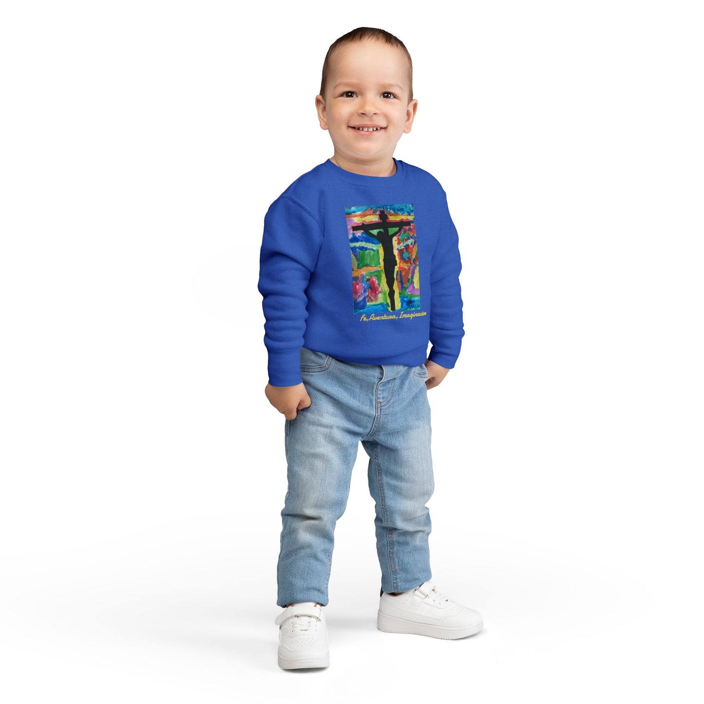 M.I.U Kids Sweatshirt — Cruz y Colores Faith Art by Matías