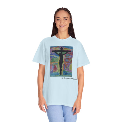 M.I.U Faith Tee — Arte de Matias | Crucifix Watercolor | Fe, Aventura, Imaginación