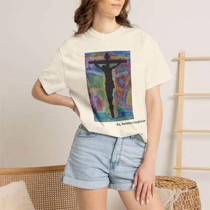 M.I.U Faith Tee — Arte de Matias | Crucifix Watercolor | Fe, Aventura, Imaginación