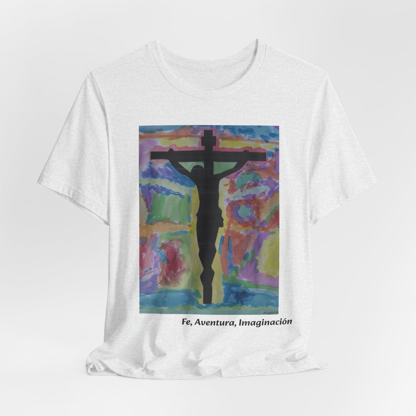 Camiseta para Papá — Arte de Matias | Crucifix Watercolor | M.I.U