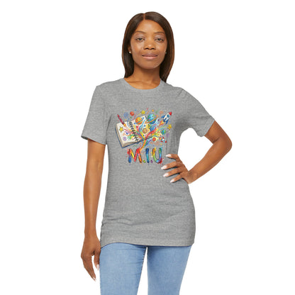Camiseta Unisex Adulto M.I.U — Logo Libro & Universo | Fé, Aventura, Imaginación