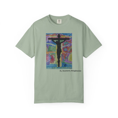M.I.U Faith Tee — Arte de Matias | Crucifix Watercolor | Fe, Aventura, Imaginación