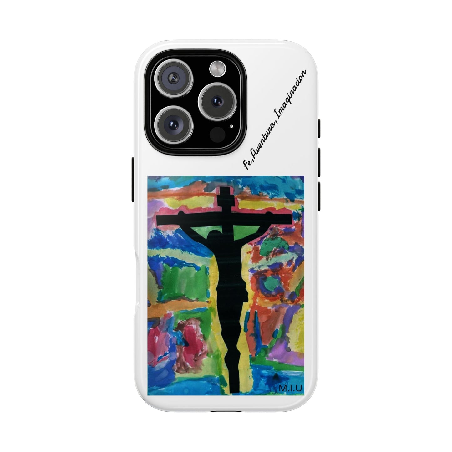 M.I.U Faith Phone Case — Crucifix Watercolor Art by Matías