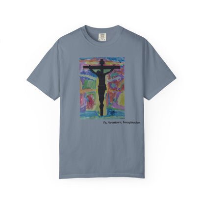 M.I.U Faith Tee — Arte de Matias | Crucifix Watercolor | Fe, Aventura, Imaginación