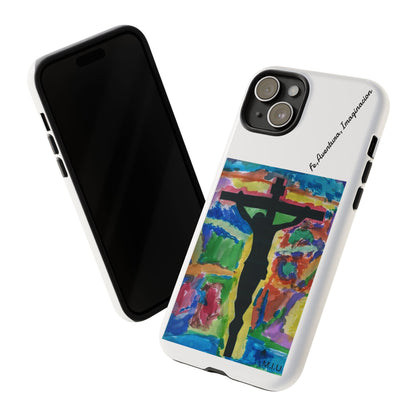 M.I.U Faith Tough Case iPhone 15 — Crucifix Watercolor Art by Matías
