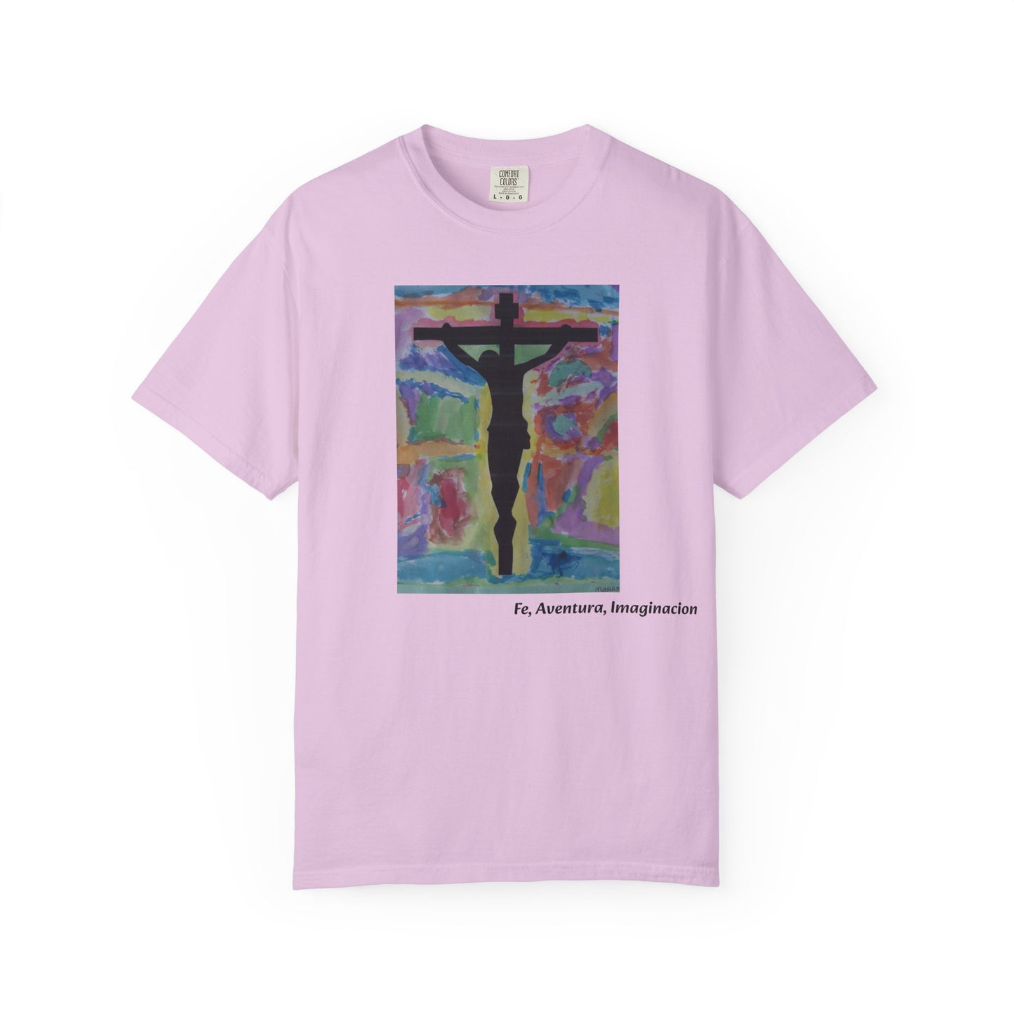 M.I.U Faith Tee — Arte de Matias | Crucifix Watercolor | Fe, Aventura, Imaginación