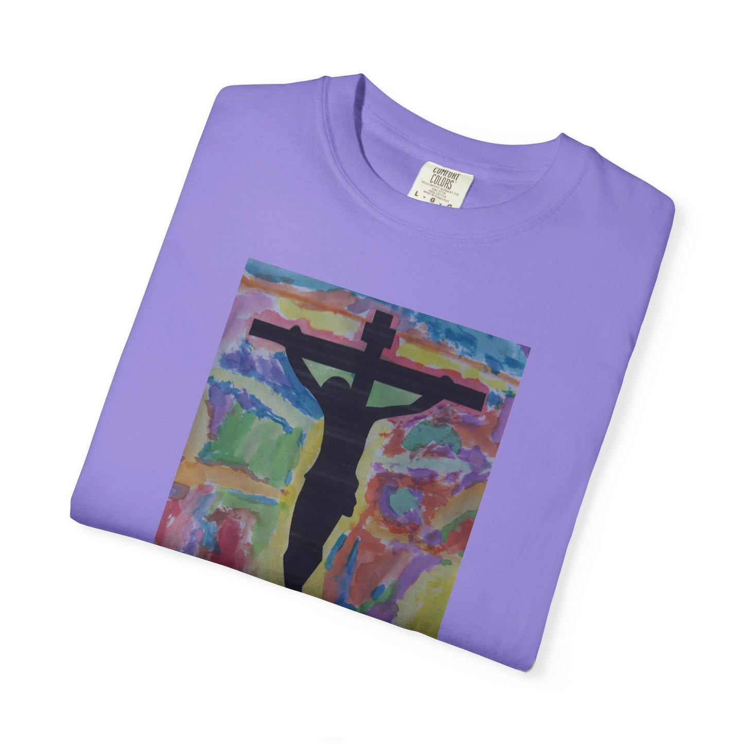 M.I.U Faith Tee — Arte de Matias | Crucifix Watercolor | Fe, Aventura, Imaginación