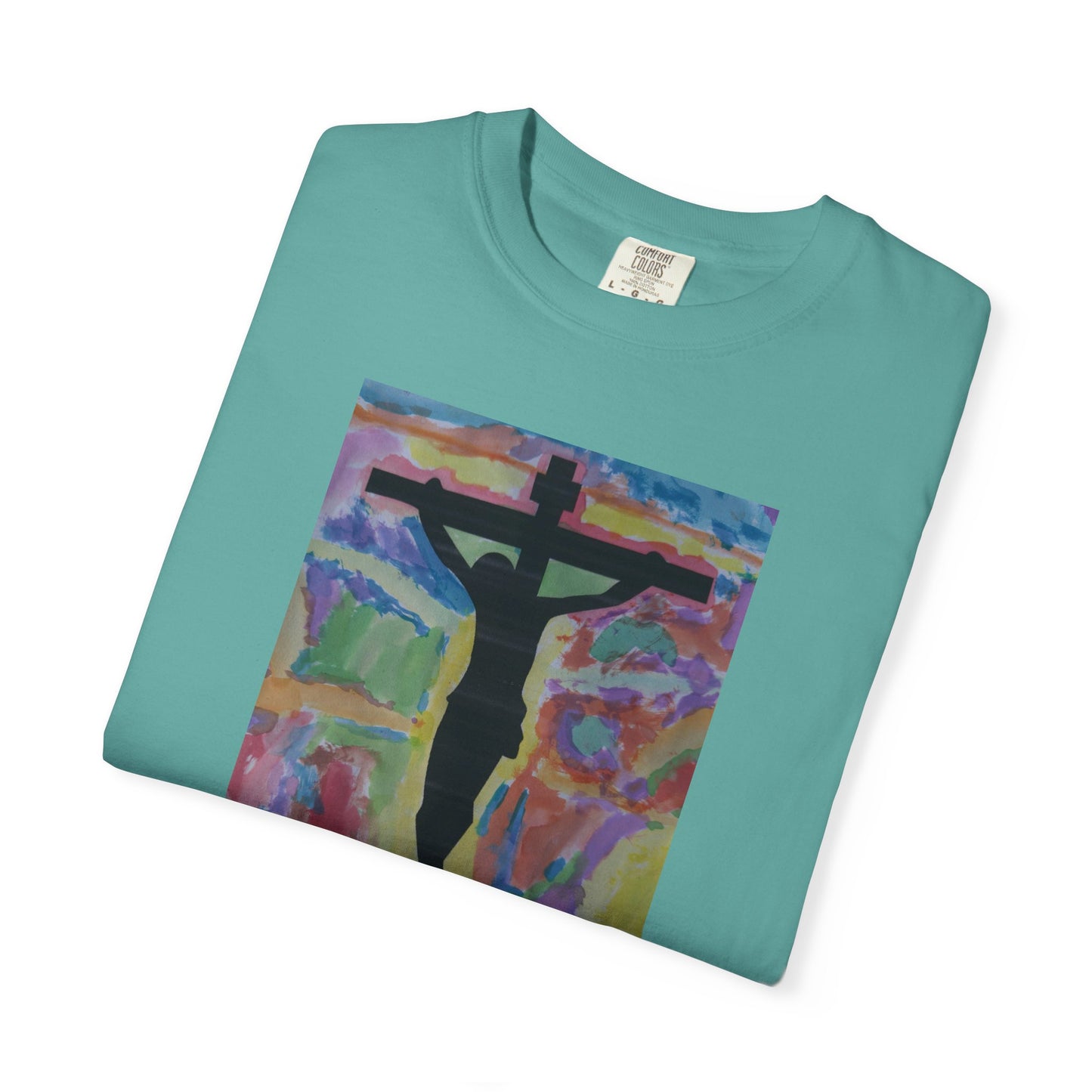 M.I.U Faith Tee — Arte de Matias | Crucifix Watercolor | Fe, Aventura, Imaginación