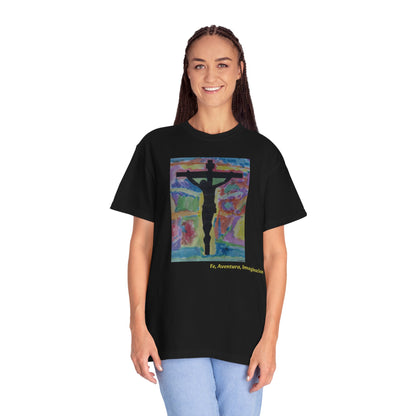 M.I.U Faith Tee — Arte de Matias | Crucifix Watercolor | Fe, Aventura, Imaginación
