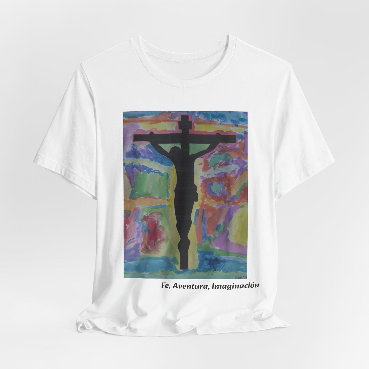 Camiseta para Papá — Arte de Matias | Crucifix Watercolor | M.I.U