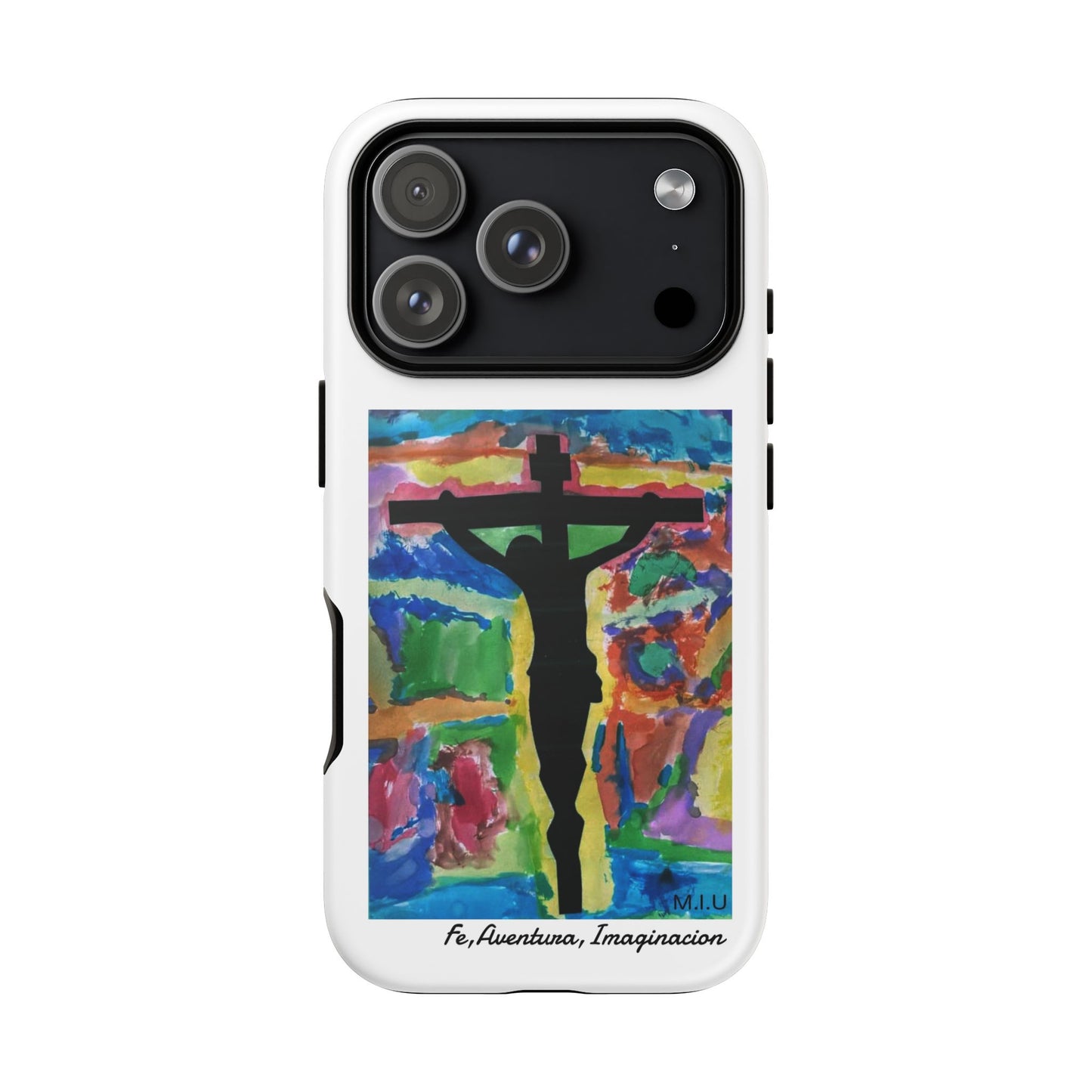 M.I.U Faith Tough Case — Crucifix Watercolor Art by Matías