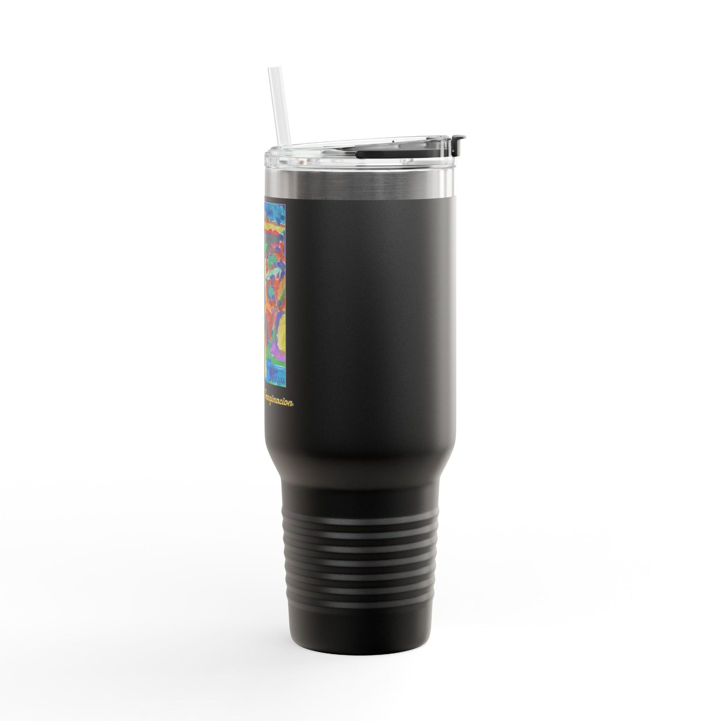 M.I.U Faith Travel Mug 40oz — Crucifix Watercolor Art by Matías
