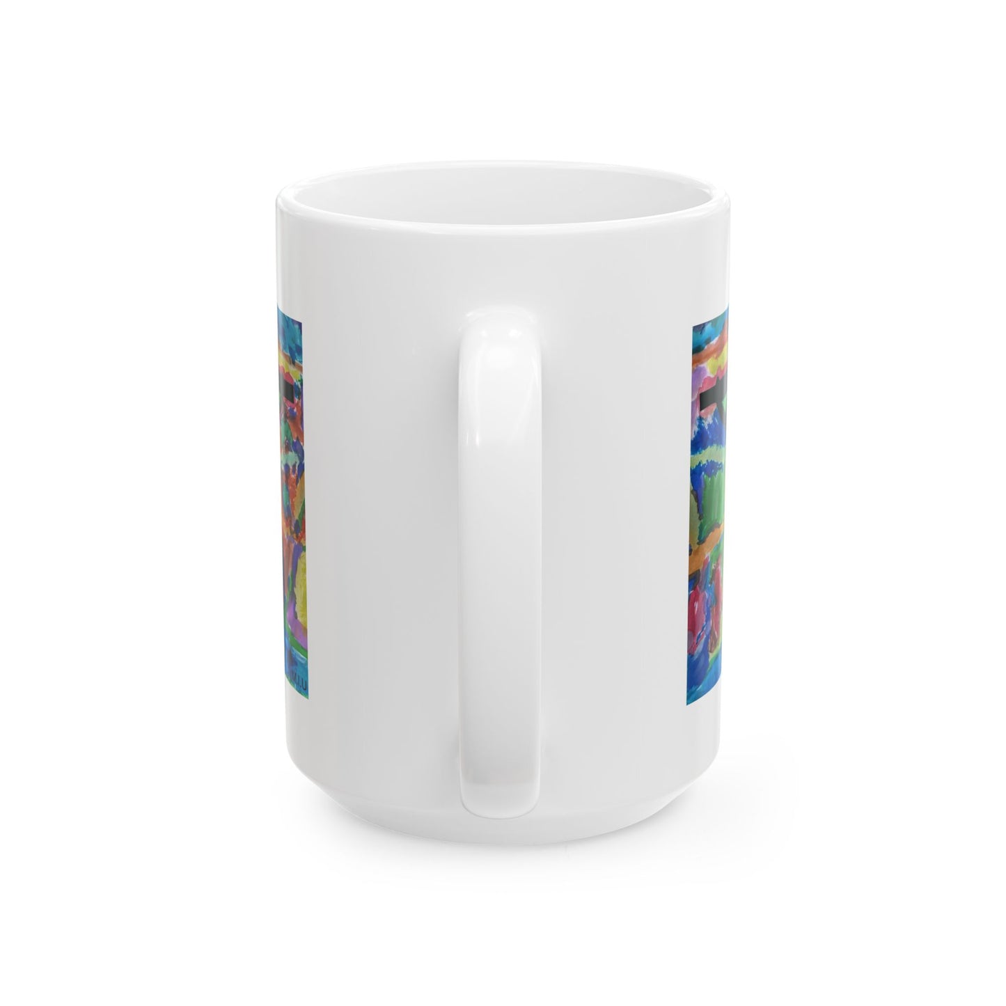 M.I.U Faith Mug — Crucifix Watercolor Art by Matías