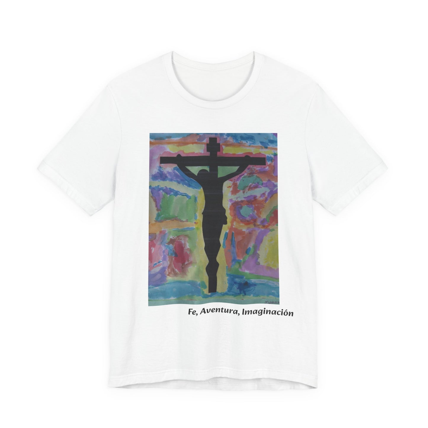 Camiseta para Papá — Arte de Matias | Crucifix Watercolor | M.I.U