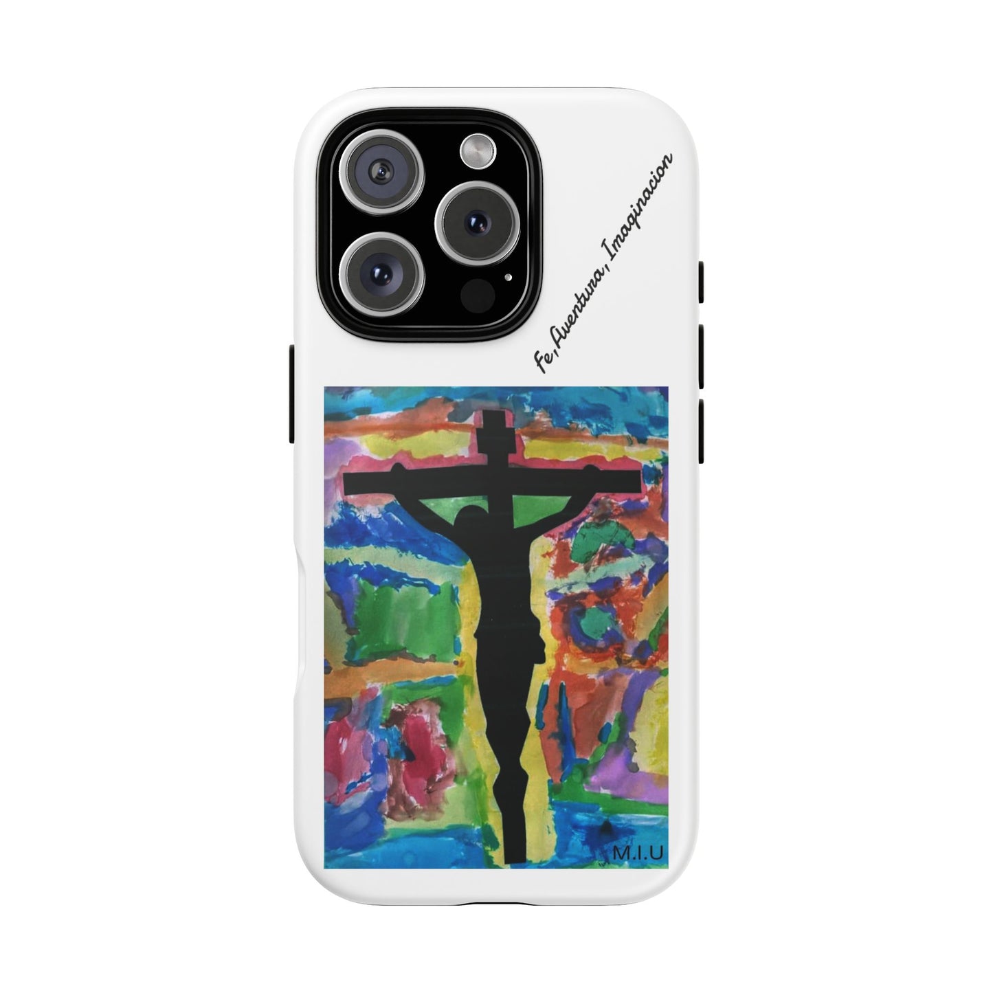 M.I.U Faith Phone Case — Crucifix Watercolor Art by Matías
