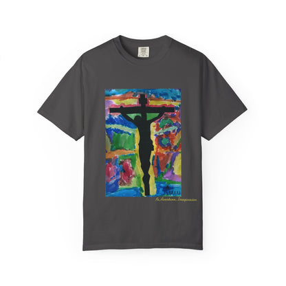 M.I.U Faith Tee — Watercolor Crucifix Art by Matías