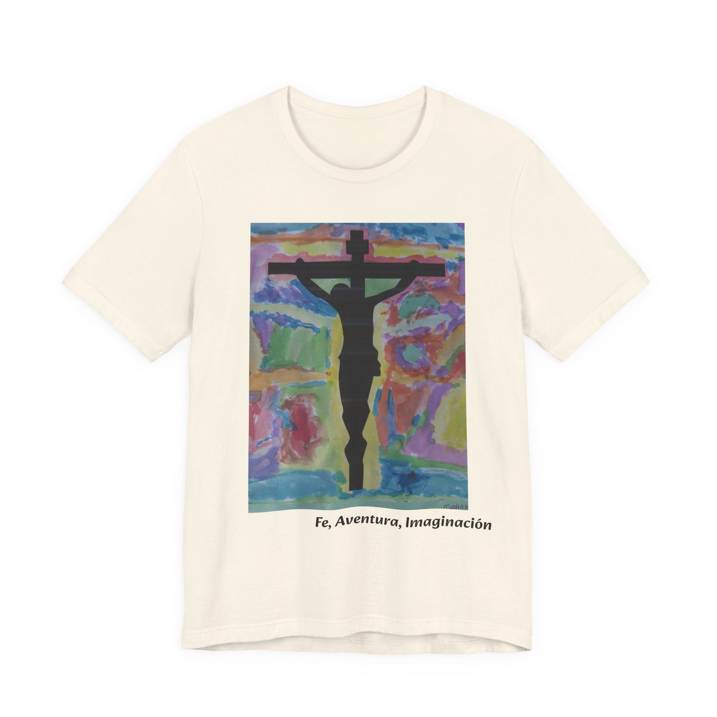 Camiseta para Papá — Arte de Matias | Crucifix Watercolor | M.I.U