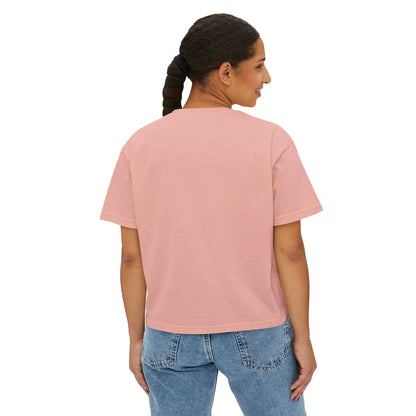 M.I.U Women’s Boxy Tee — Watercolor Faith Art by Matías