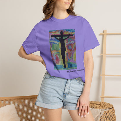 M.I.U Faith Tee — Arte de Matias | Crucifix Watercolor | Fe, Aventura, Imaginación