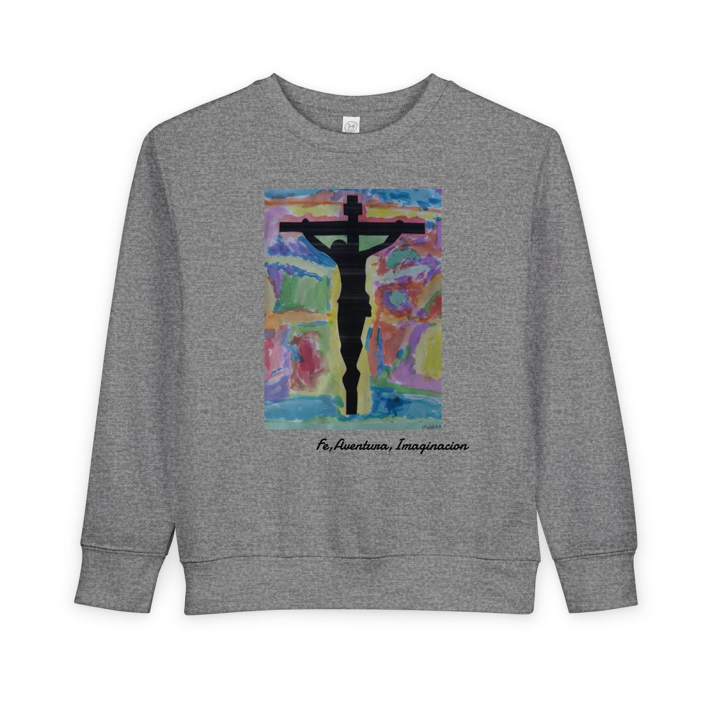 Sueter para Ninos — Arte de Matias | Cruz y Colores | Fe, Aventura, Imaginacion | M.I.U