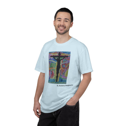 M.I.U Faith Tee — Arte de Matias | Crucifix Watercolor | Fe, Aventura, Imaginación
