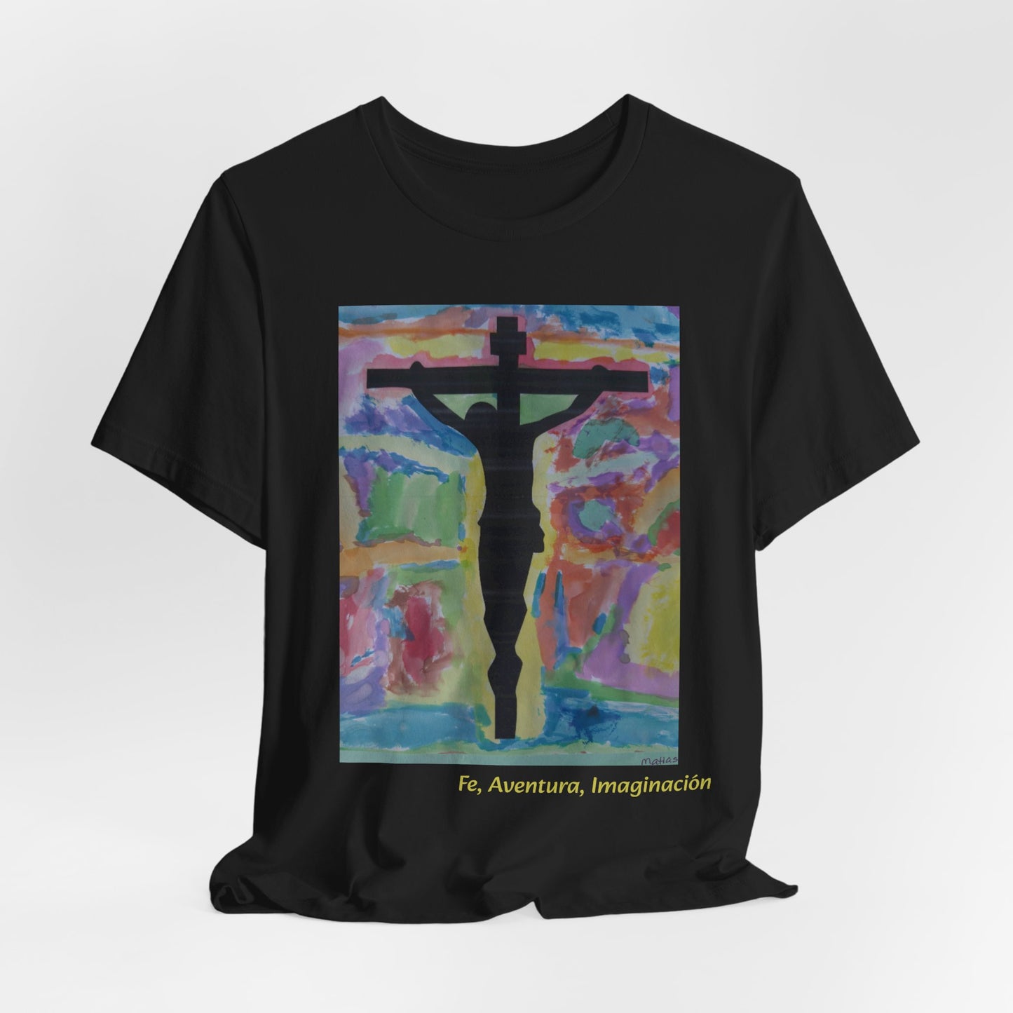 Camiseta para Papá — Arte de Matias | Crucifix Watercolor | M.I.U