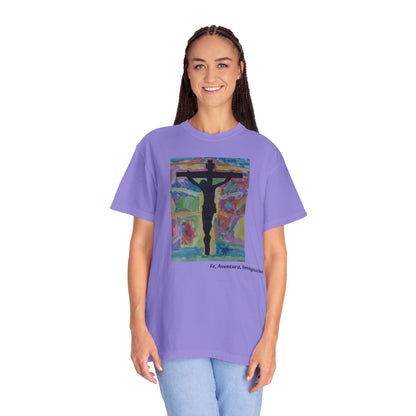 M.I.U Faith Tee — Arte de Matias | Crucifix Watercolor | Fe, Aventura, Imaginación