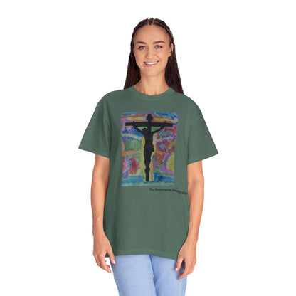 M.I.U Faith Tee — Arte de Matias | Crucifix Watercolor | Fe, Aventura, Imaginación