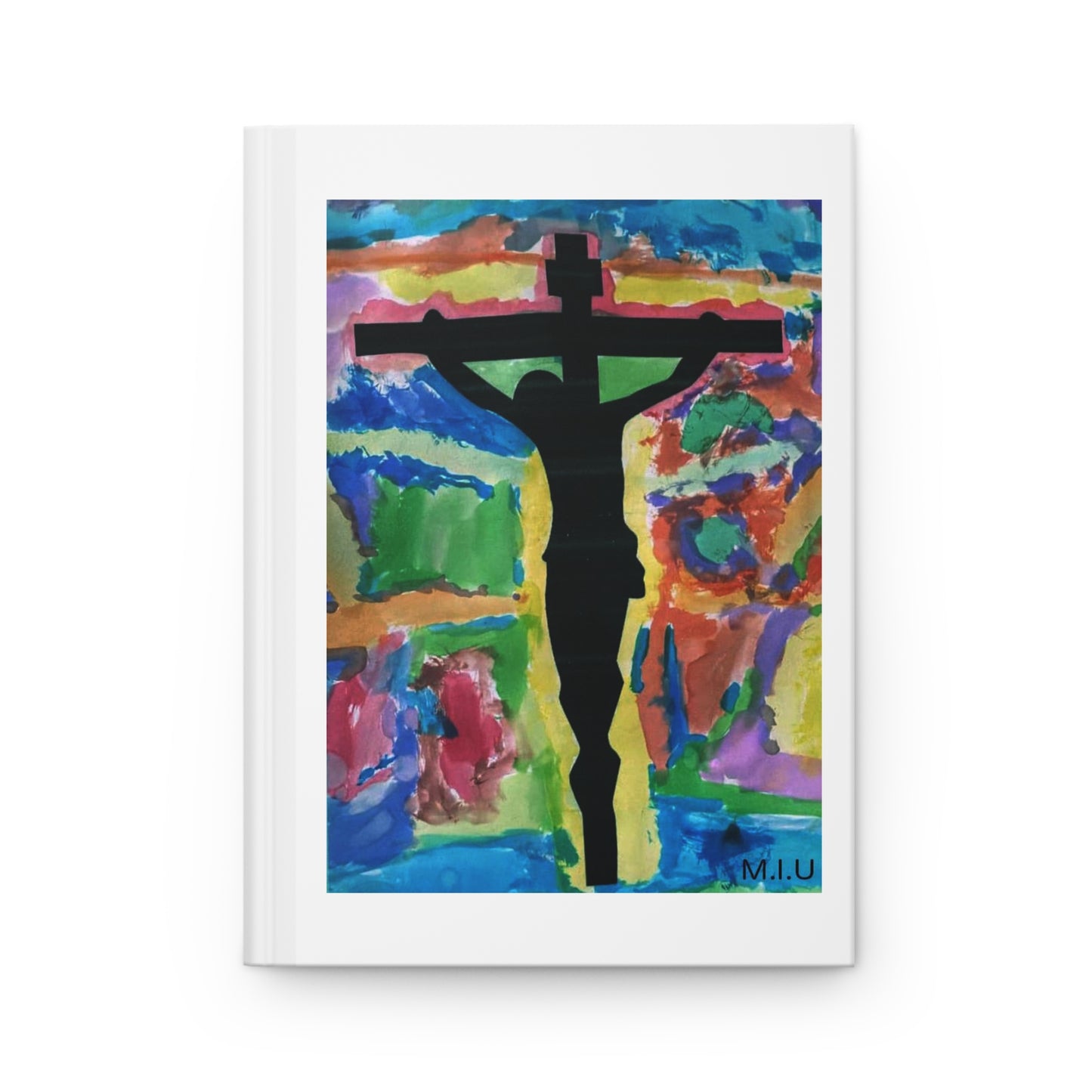 M.I.U Hardcover Journal — Diario de Fe Crucifix Art by Matías