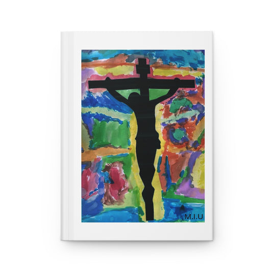 M.I.U Hardcover Journal — Diario de Fe Crucifix Art by Matías