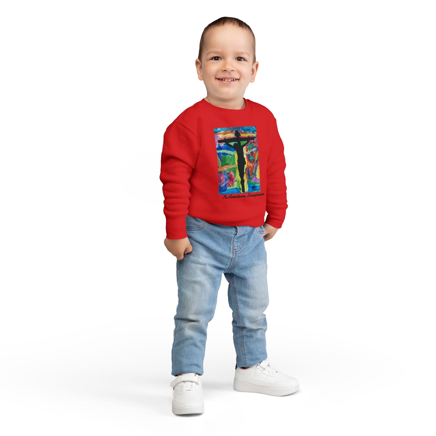 M.I.U Kids Sweatshirt — Cruz y Colores Faith Art by Matías