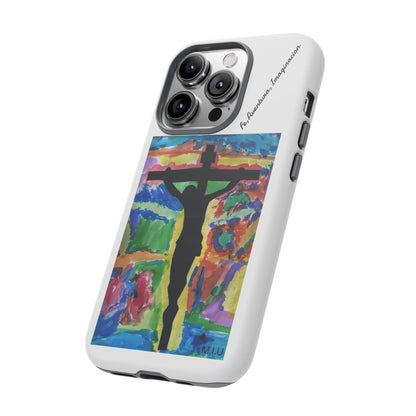 M.I.U Faith Tough Case iPhone 14 — Crucifix Watercolor Art by Matías
