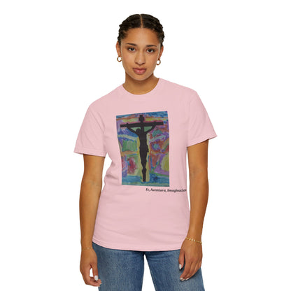 M.I.U Faith Tee — Arte de Matias | Crucifix Watercolor | Fe, Aventura, Imaginación